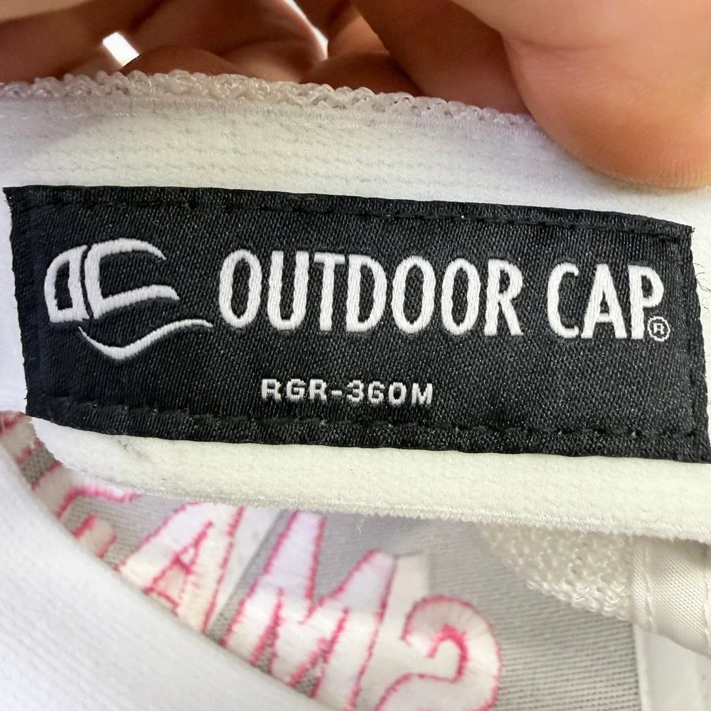 Outdoor Cap Trucker Hat Smash Unisex OSFM White Pink Embroidered Snapback